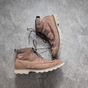 Sorel Madson suede Brown and Tan waterproof Boots size 10